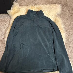 32 Degrees Deep Teal Snap Fleece Pullover